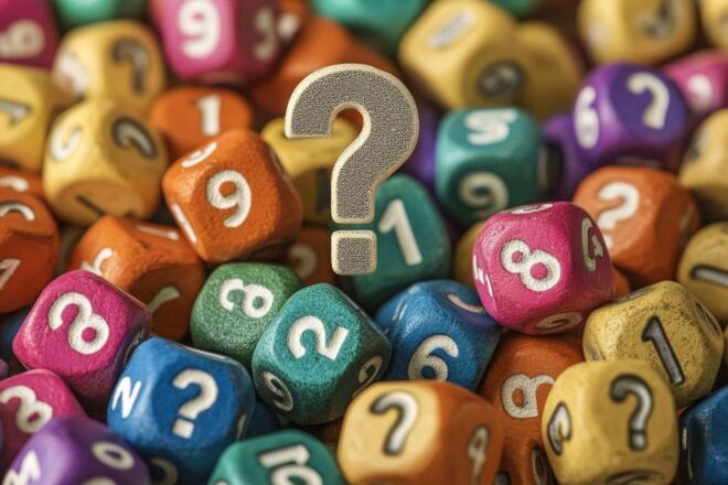 Image d'illustration. Photo artistique de numéros de loterie avec un mystère en vue