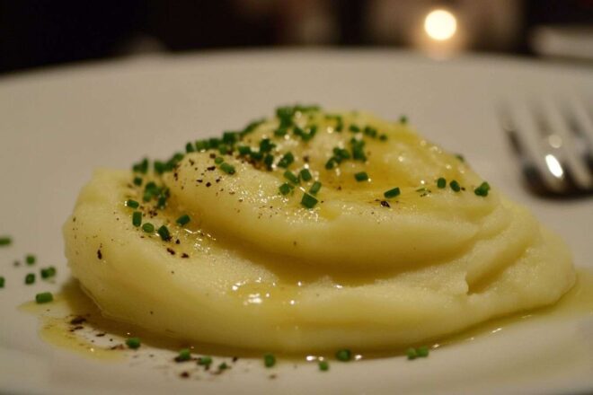 Image d'illustration. Purée de pommes de terre onctueuse et ciboulette
