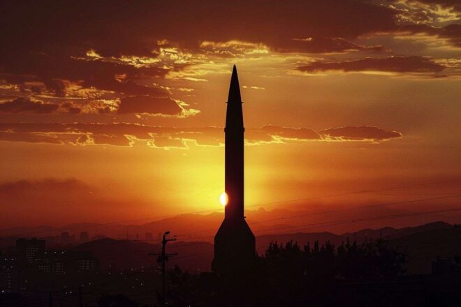 Image d'illustration. Silhouette d'un missile longue portée