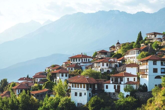 Image d'illustration. Village pittoresque sur colline