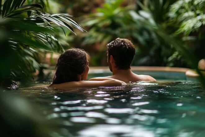 Image d'illustration. Cure thermale bain eau couple