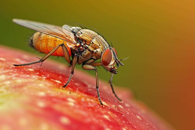 Image d'illustration. Une Mouche sur un fruit
