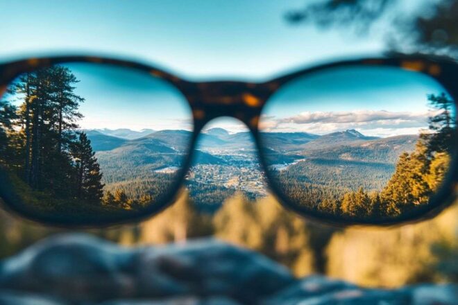 Image d'illustration. Paysage flou à travers des lunettes