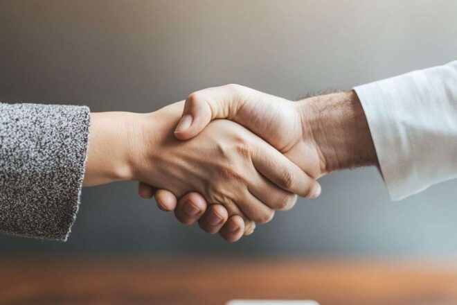 Image d'illustration. Accord entre deux parties