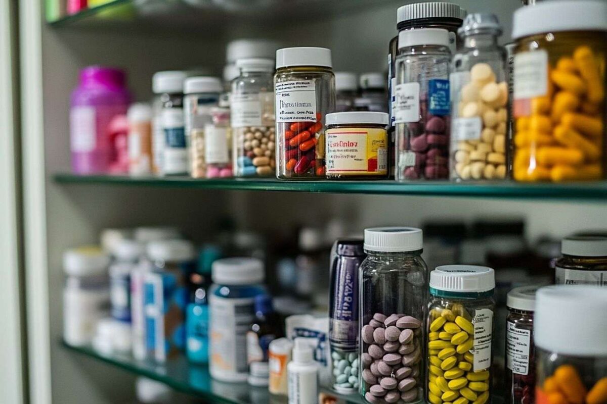 Cabinet à médicaments organisé
