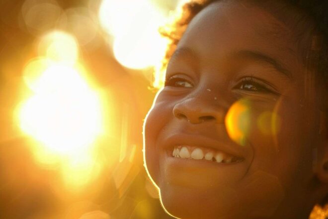 Enfant avec un sourire radieux