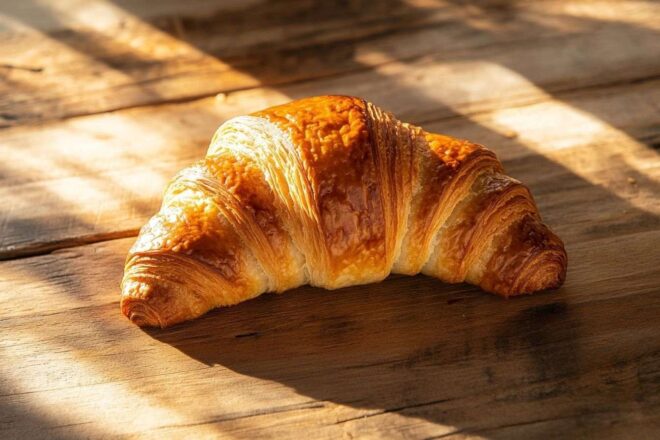 Croissant maison doré et feuilleté