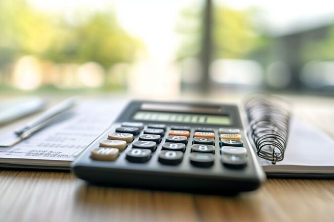 Gros plan d une calculatrice affichant des chiffres