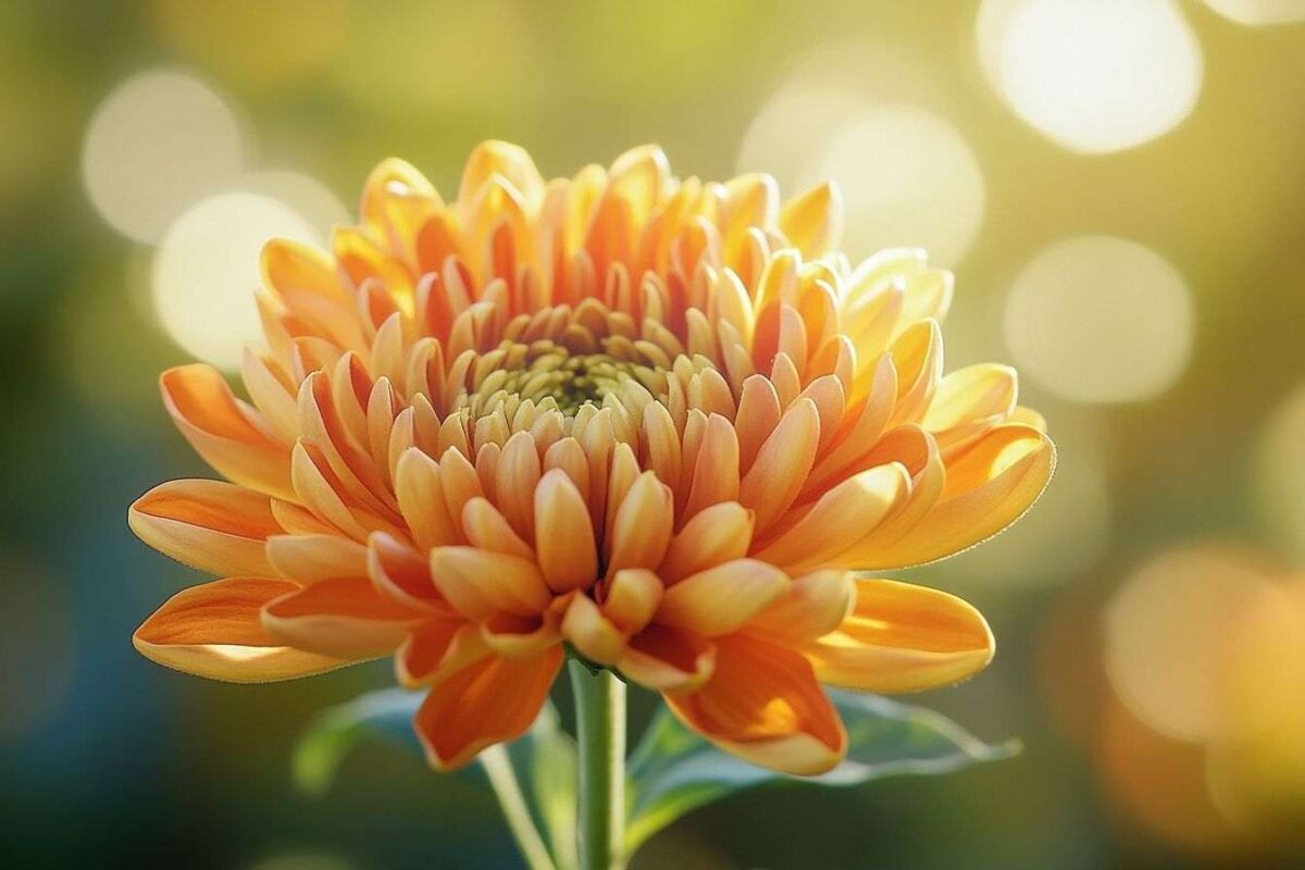 Gros plan sur un chrysanthème