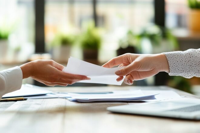 Mains des employés en tension