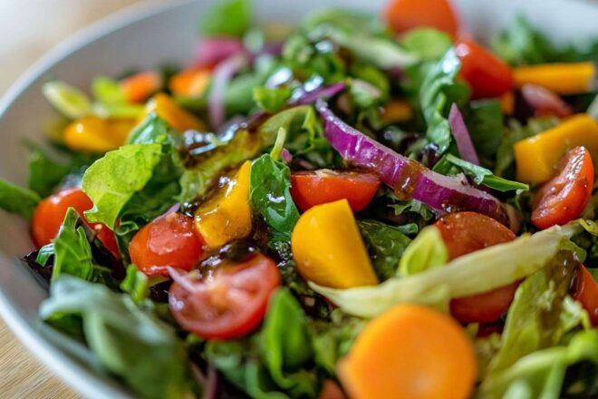 Salade fraîche aux couleurs vibrantes