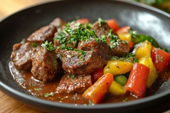 Veau marengo magnifiquement présenté