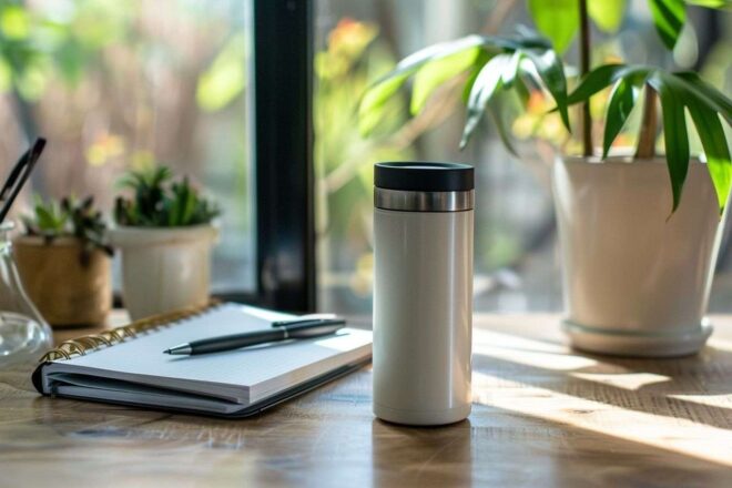 Design minimaliste de récipient à boisson