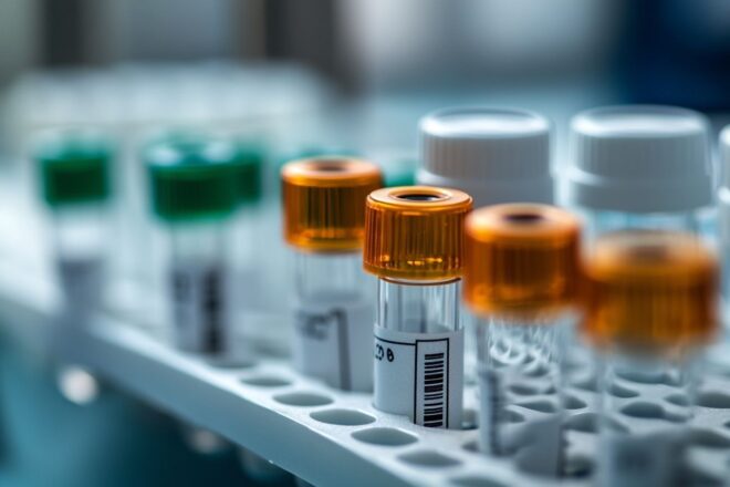 Gros plan sur l équipement de test pcr en laboratoire
