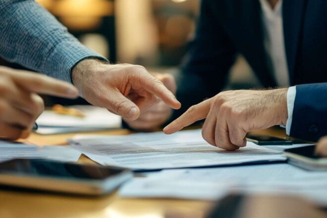 Mains mettant en évidence les points clés lors d une discussion politique
