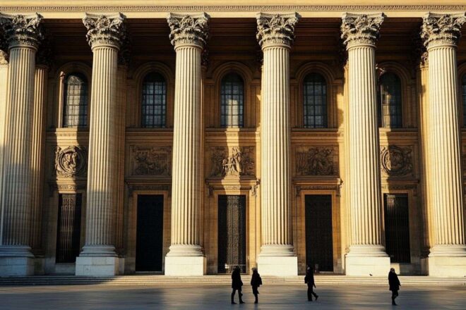 Vue imprenable de la façade de l assemblée nationale à paris