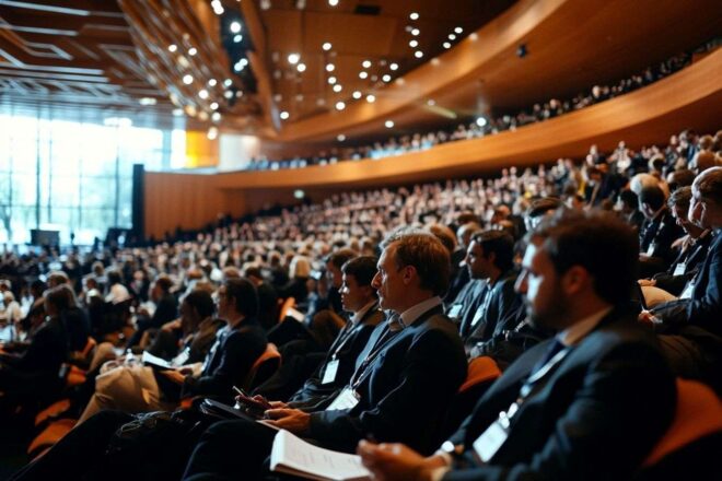 Salle de conférence animée en france