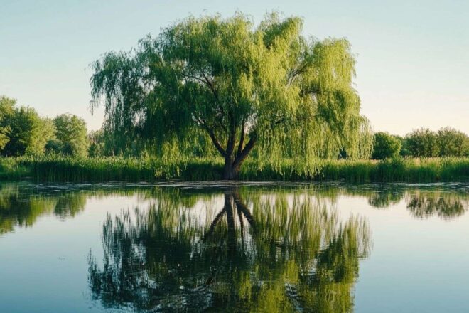 Saule au crépuscule