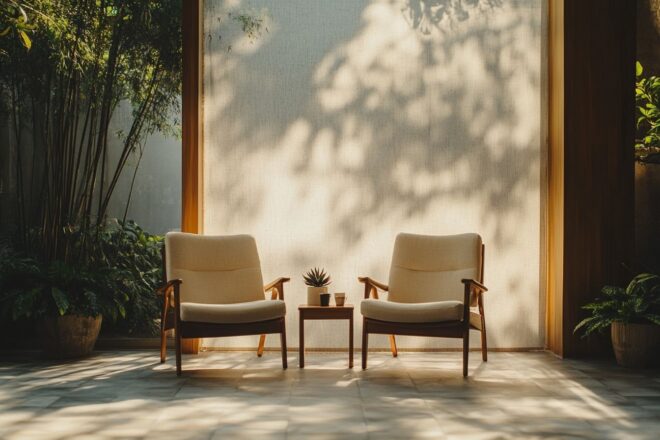 Un cadre serein avec deux chaises