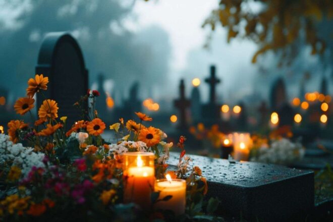 Vue scénique d un cimetière