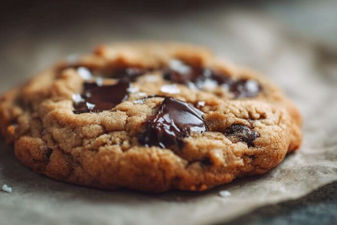 Cookie chaud et fondant avec pépites de chocolat