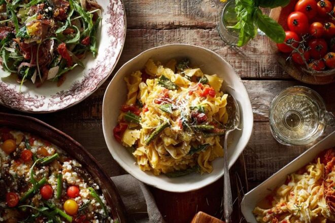 Délicieuse Étendue de plats italiens