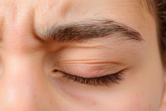 Gros plan sur des yeux fatigués