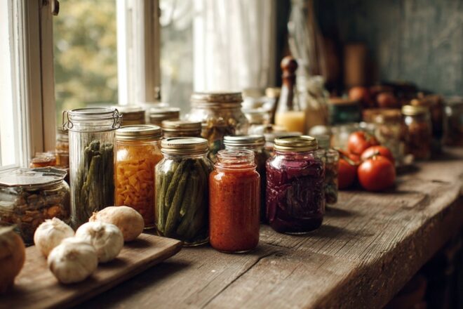 Ingredients pour conserve à la maison