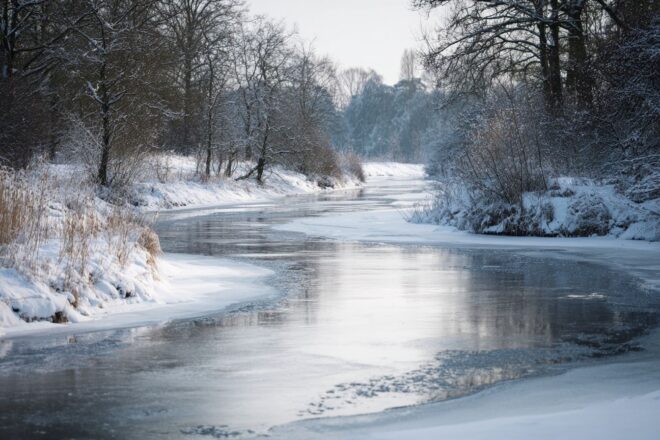 Paysage d'hiver en France