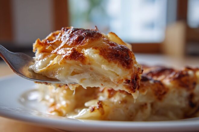 Portion de gratin crémeux