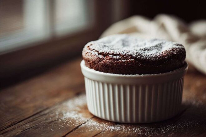 Soufflé au chocolat élégant