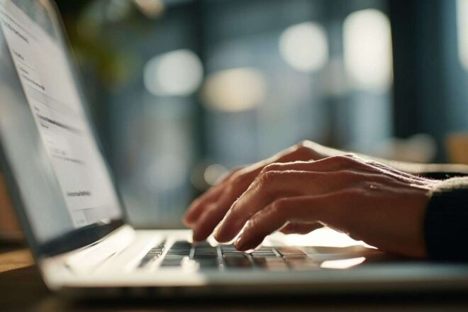 Transfert bancaire numérique sur ordinateur portable