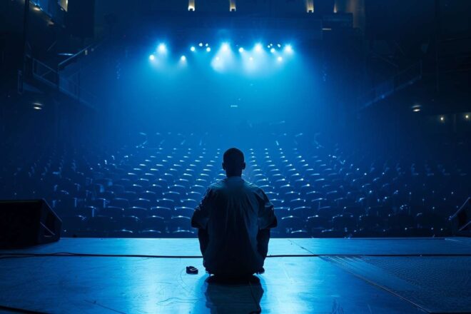 Artiste chanteur scene