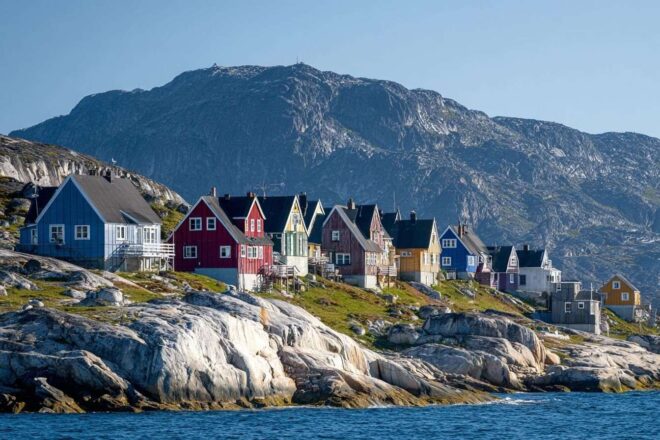 Paysage pittoresque de la côte du groenland