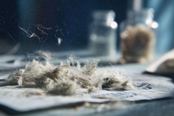 Collection d échantillons de fibres d amiante