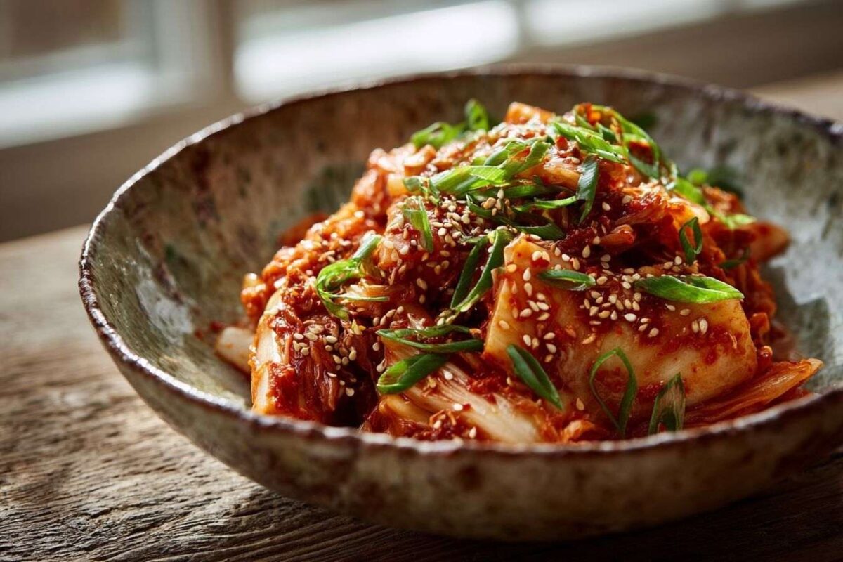 Plat traditionnel coréen de kimchi