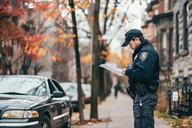 Police contravention voiture ville