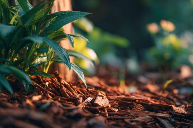 Amélioration de l apparence par le paillis autour de la plante