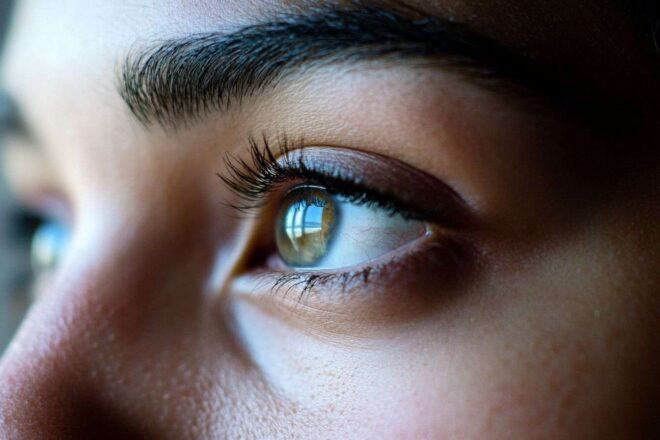 Gros plan des yeux fatigués