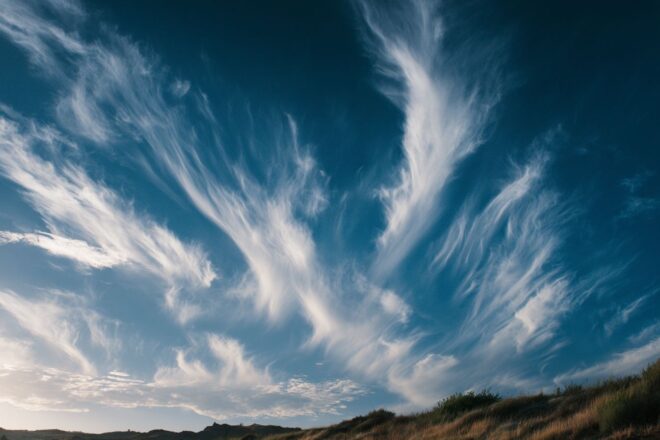 Nuages dynamiques sur l horizon