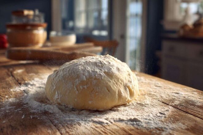 Pâte étalée de près