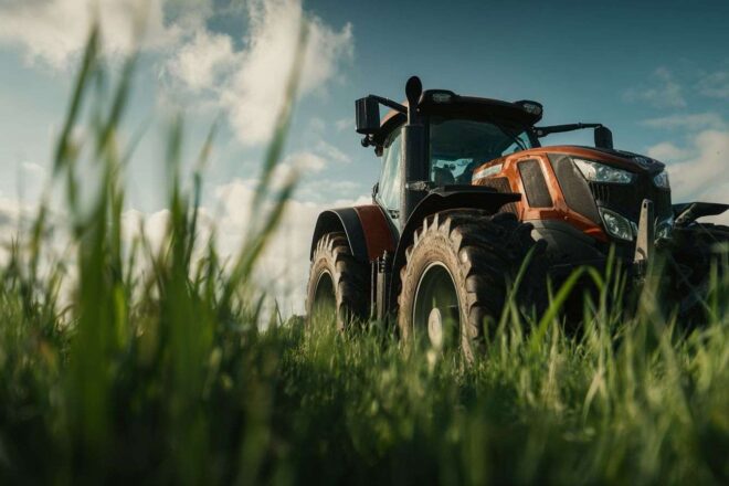 Puissant tracteur agricole