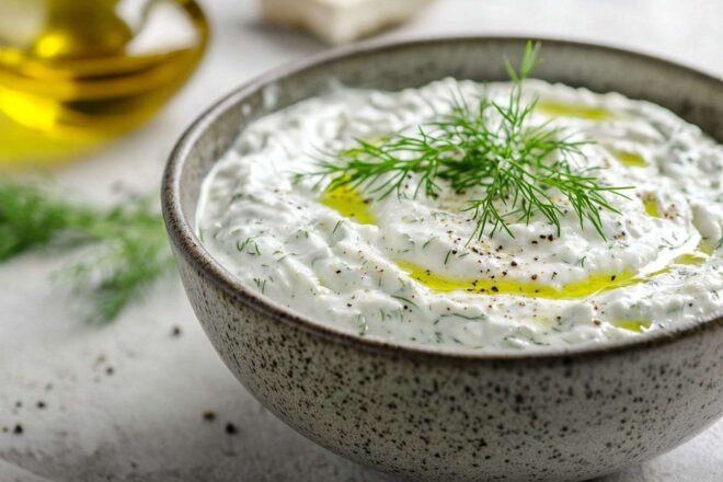Tzatziki frais avec aneth et huile d olive
