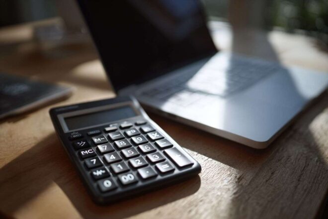 Vue aérienne d un pavé numérique élégant