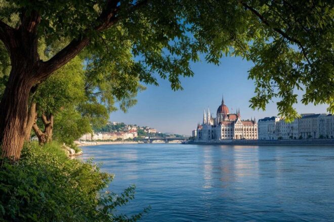Majestueuse vue sur le danube à budapest