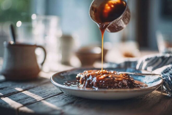 Sauce Épaisse et savoureuse sur plat parfaitement cuit