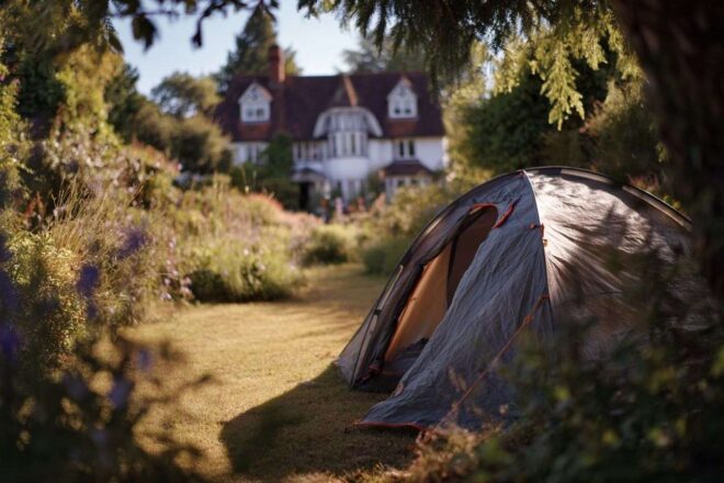 tente jardin camping