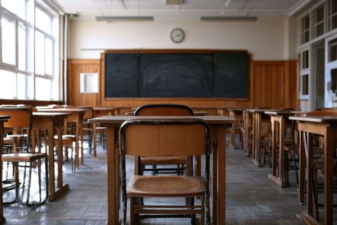 Atmosphère paisible dans une salle de classe vide