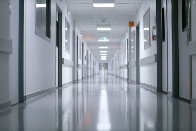 Couloir d hôpital moderne