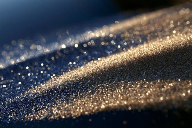 Gros plan de sable fin brillant